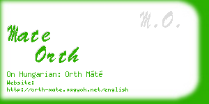 mate orth business card